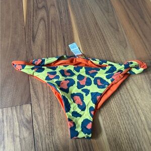 L*Space Reversible Orange and Black Bikini Bottom